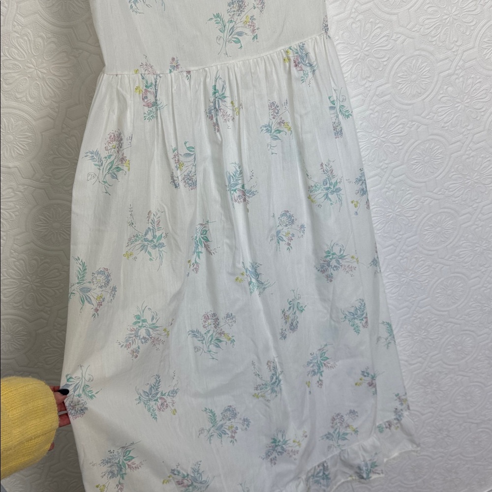Vintage Cottagecore Penney’s Adonna Floral Lace Nightgown Prairie Dress Small - Picture 4 of 8